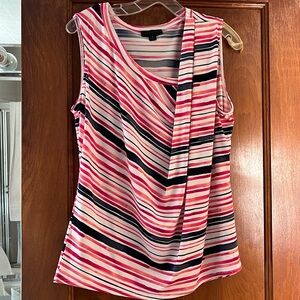 Worthington Top Beautiful Red,White and Blue Sleeveless